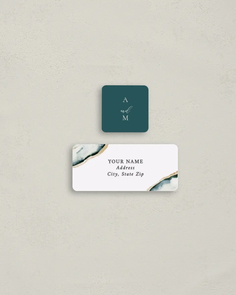 This is a 2¼" x 1" Labels; 1" x 1" Seals Return Address Label called Rich Structure printed in full color