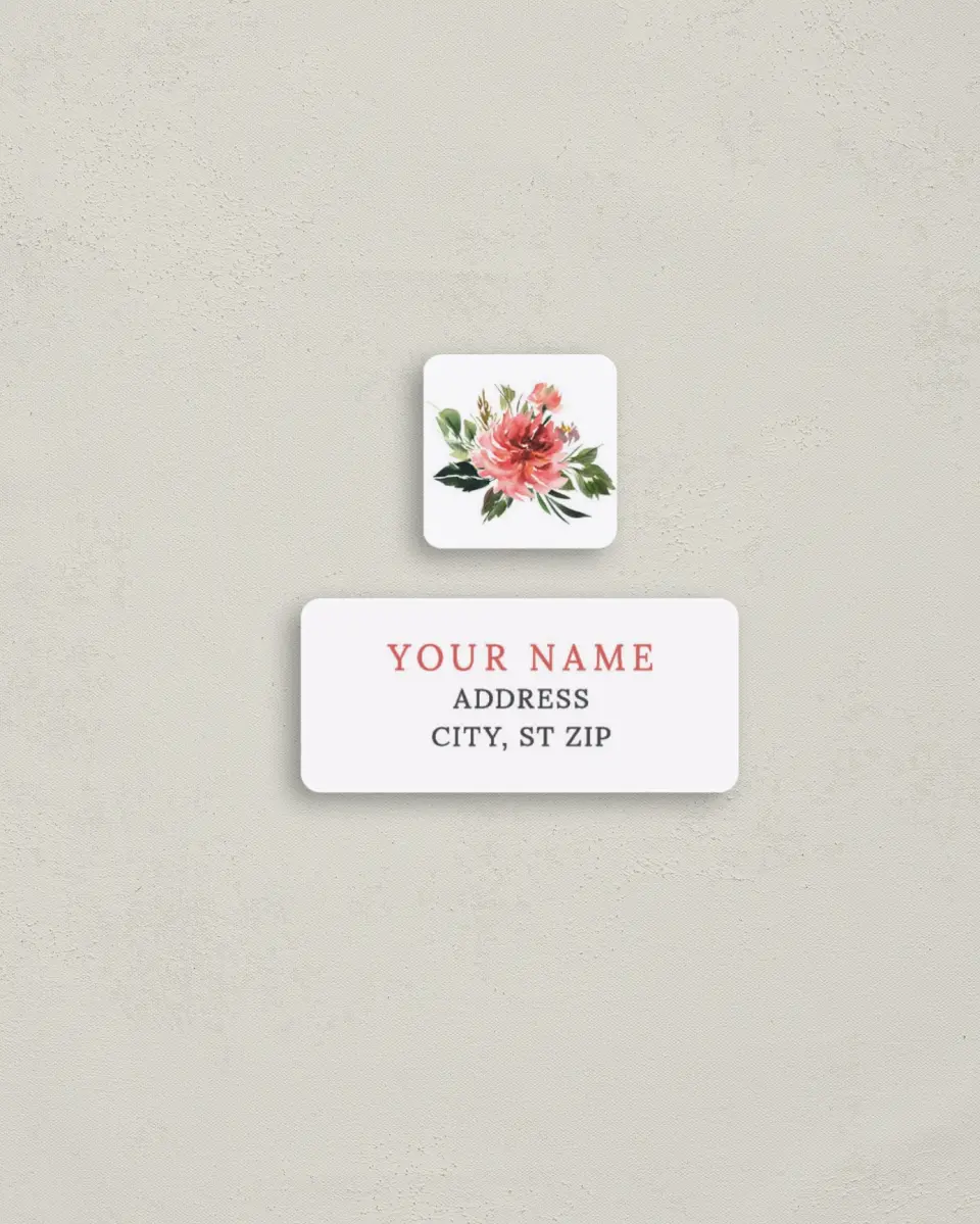 This is a 2¼" x 1" Labels; 1" x 1" Seals Bachelorette Party Accessorie called Blooming Brunch printed in full color