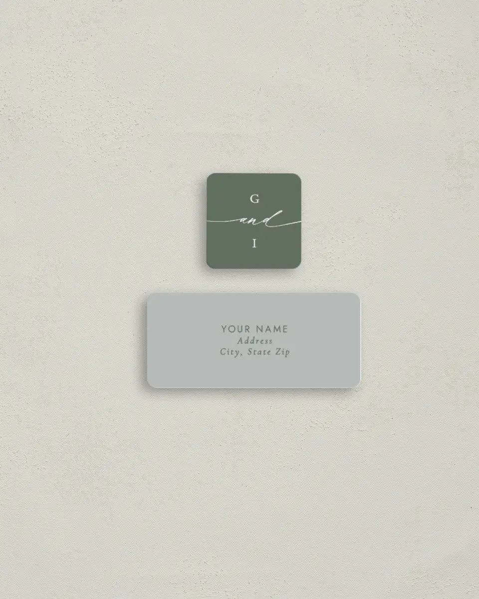 This is a 2¼" x 1" Labels; 1" x 1" Seals Return Address Label called Sweet & Neat printed in full color