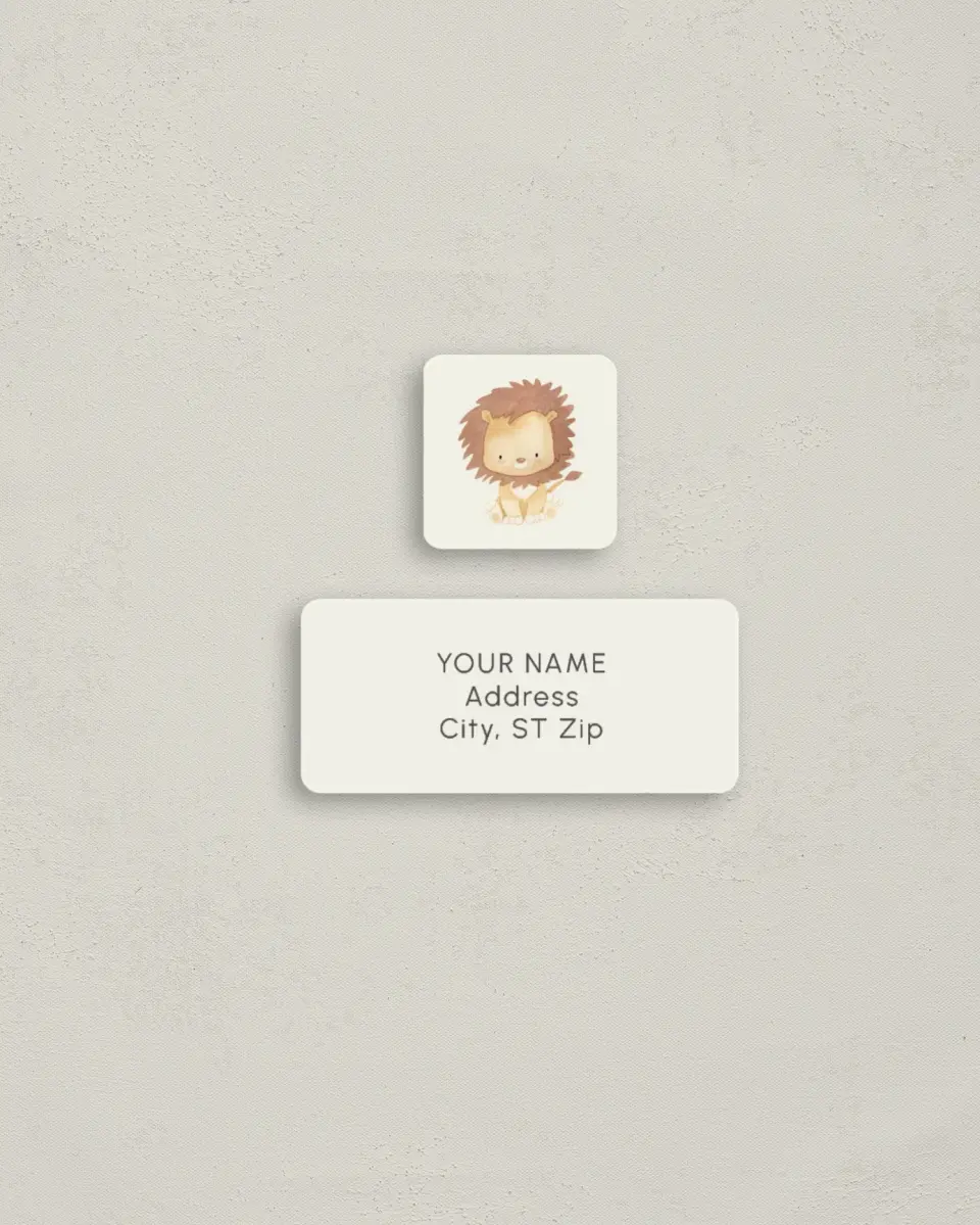 This is a 2¼" x 1" Labels; 1" x 1" Seals Bachelorette Party Accessorie called Sweet Safari printed in full color
