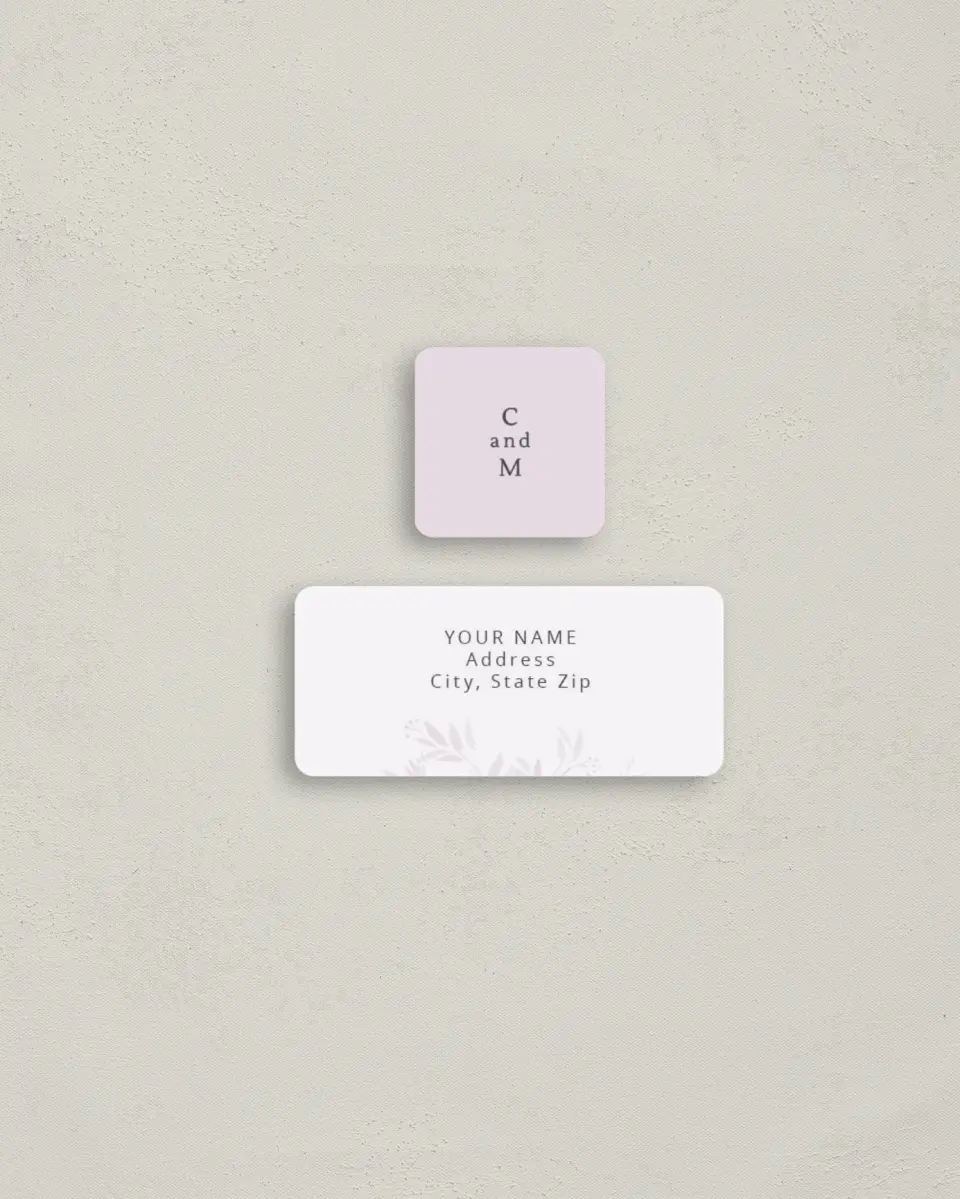 This is a 2¼" x 1" Labels; 1" x 1" Seals Return Address Label called Lush Leaves printed in full color