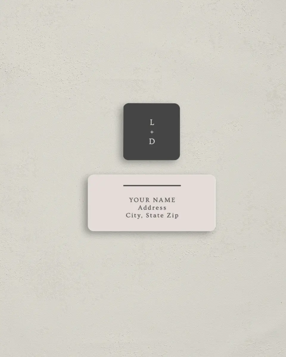 This is a 2¼" x 1" Labels; 1" x 1" Seals Return Address Label called Simple Gathering printed in full color