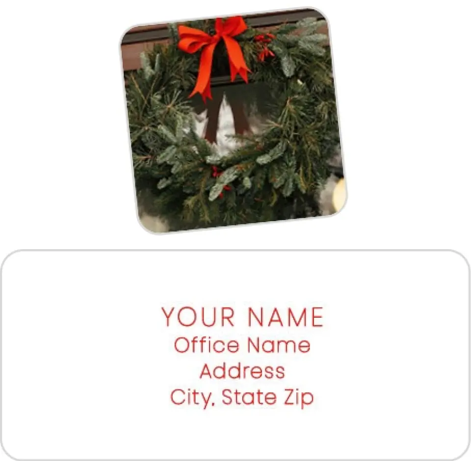 This is a 2¼" x 1" Labels; 1" x 1" Seals Return Address Label called Home Spaces printed in full color