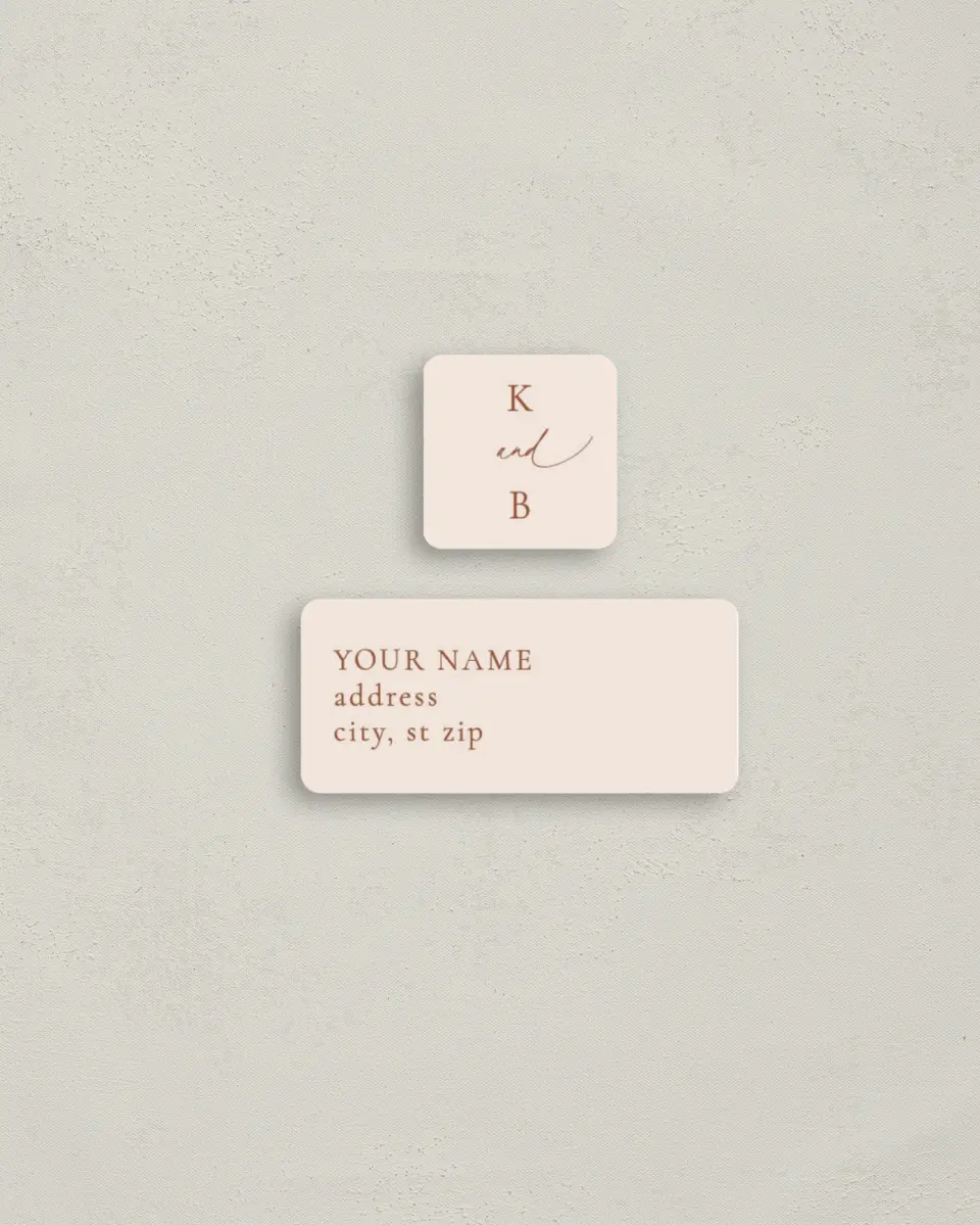 This is a 2¼" x 1" Labels; 1" x 1" Seals Return Address Label called The Kyleigh printed in full color
