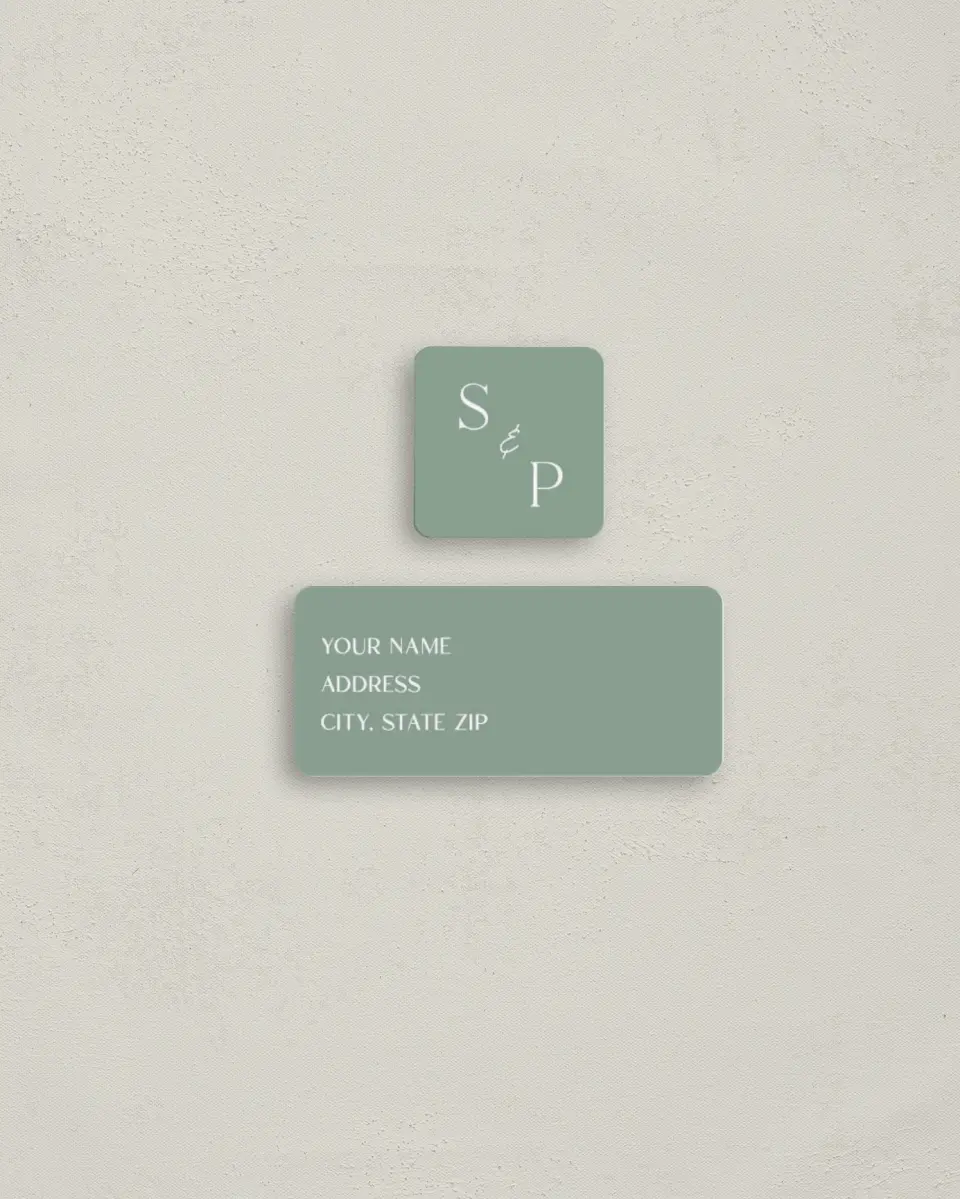 This is a 2¼" x 1" Labels; 1" x 1" Seals Return Address Label called The Sadie printed in full color