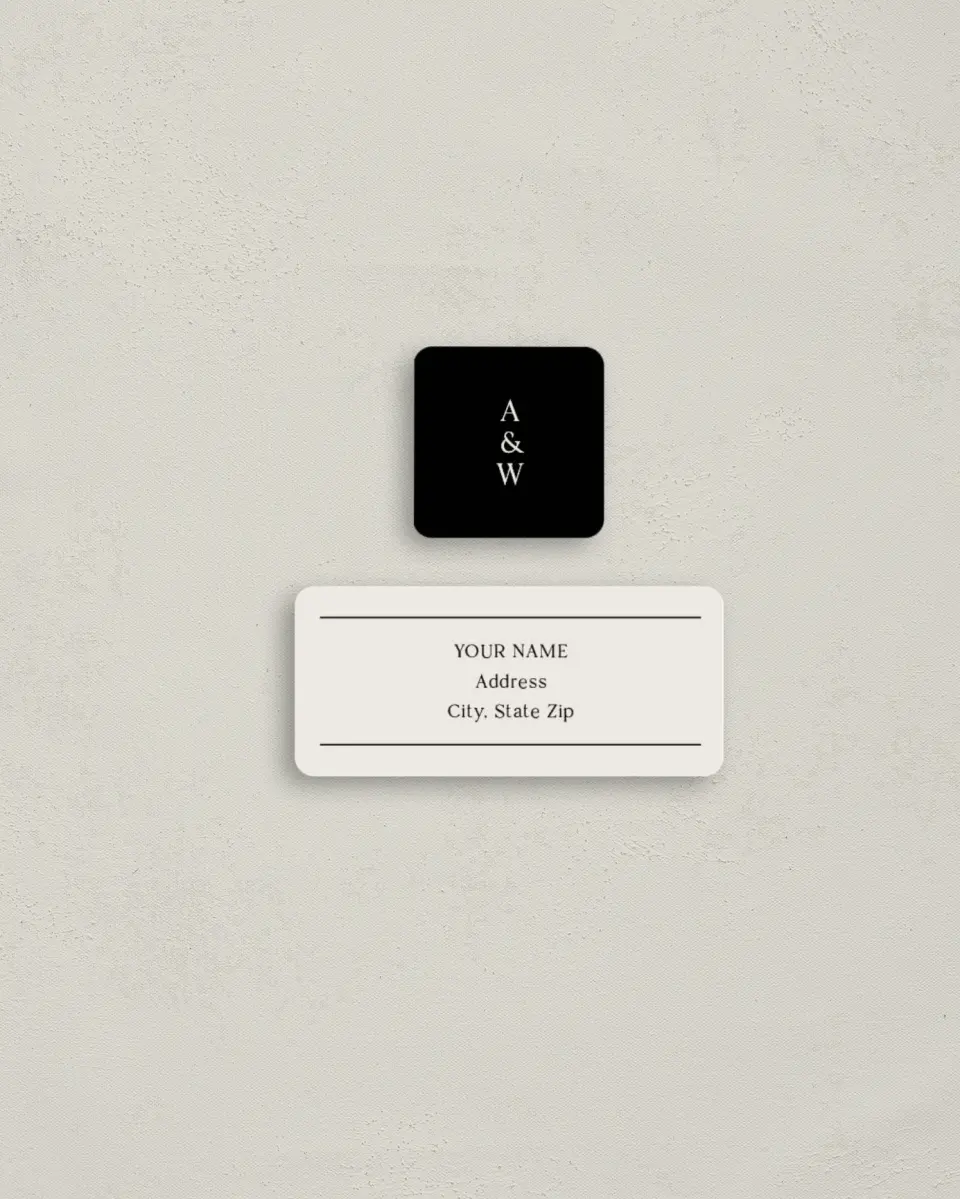 This is a 2¼" x 1" Labels; 1" x 1" Seals Return Address Label called Noble Names printed in full color