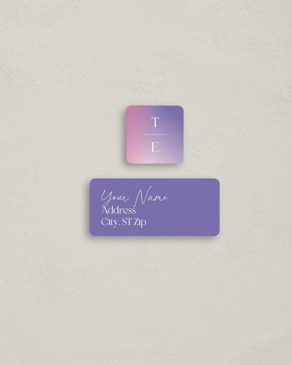 This is a 2¼" x 1" Labels; 1" x 1" Seals Return Address Label called The Taylor printed in full color