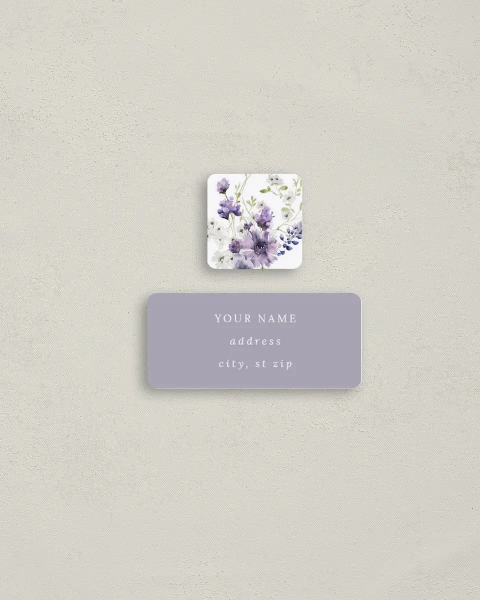 This is a 2¼" x 1" Labels; 1" x 1" Seals Return Address Label called Euphoric Frame printed in full color
