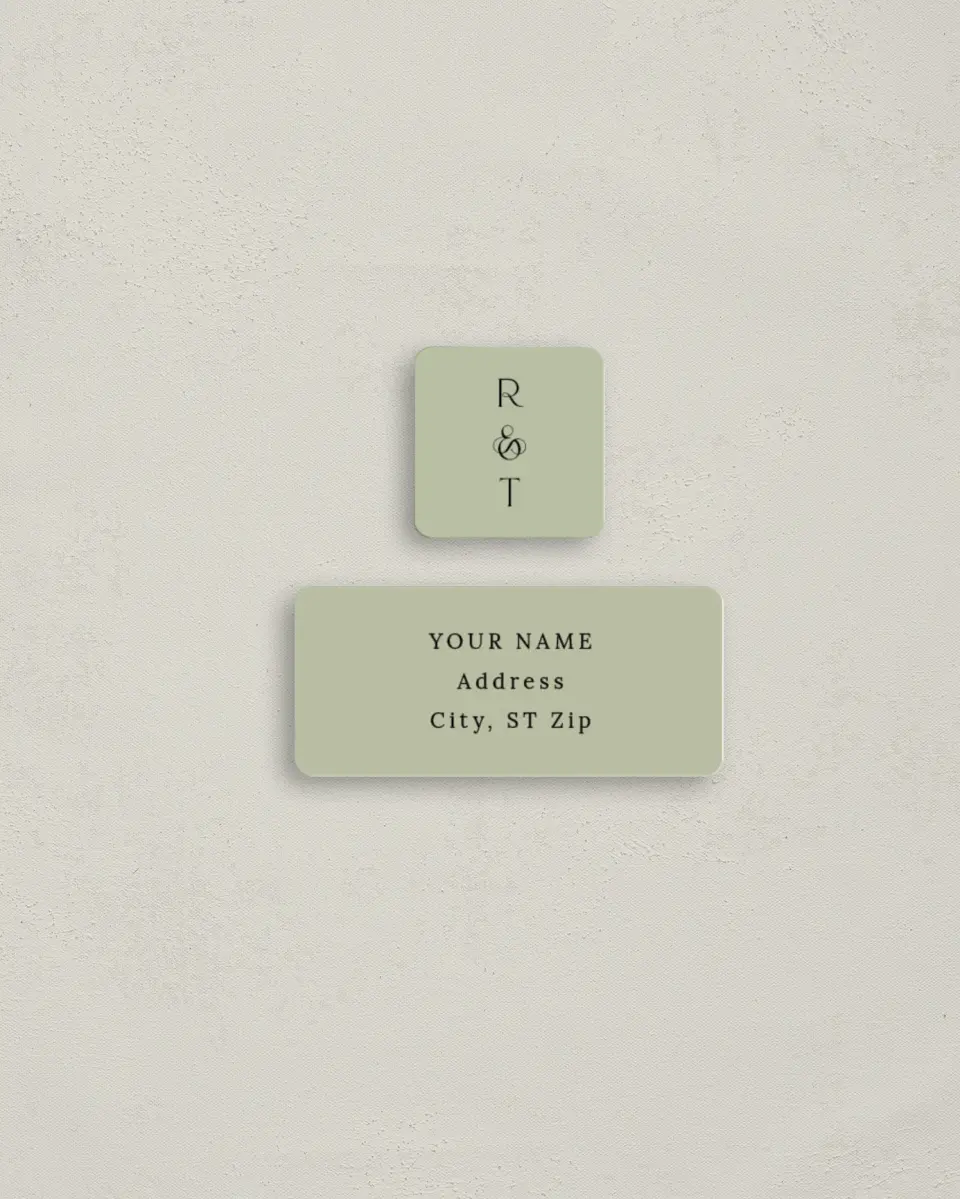 This is a 2¼" x 1" Labels; 1" x 1" Seals Return Address Label called The Ruby printed in full color