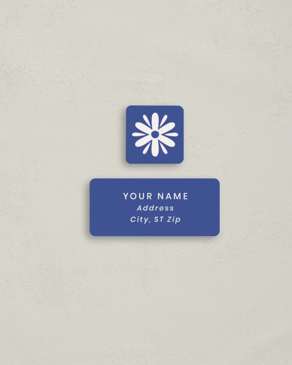 This is a 2¼" x 1" Labels; 1" x 1" Seals Return Address Label called The Kassidy printed in full color