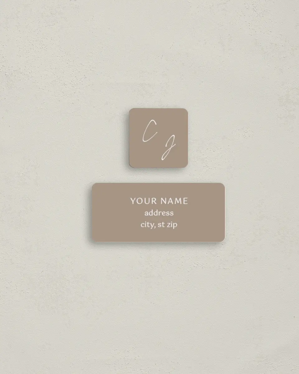 This is a 2¼" x 1" Labels; 1" x 1" Seals Return Address Label called Romantic Sketch printed in full color