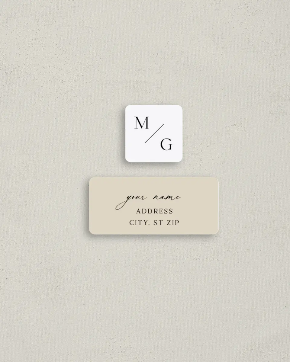 This is a 2¼" x 1" Labels; 1" x 1" Seals Return Address Label called Love Maze printed in full color