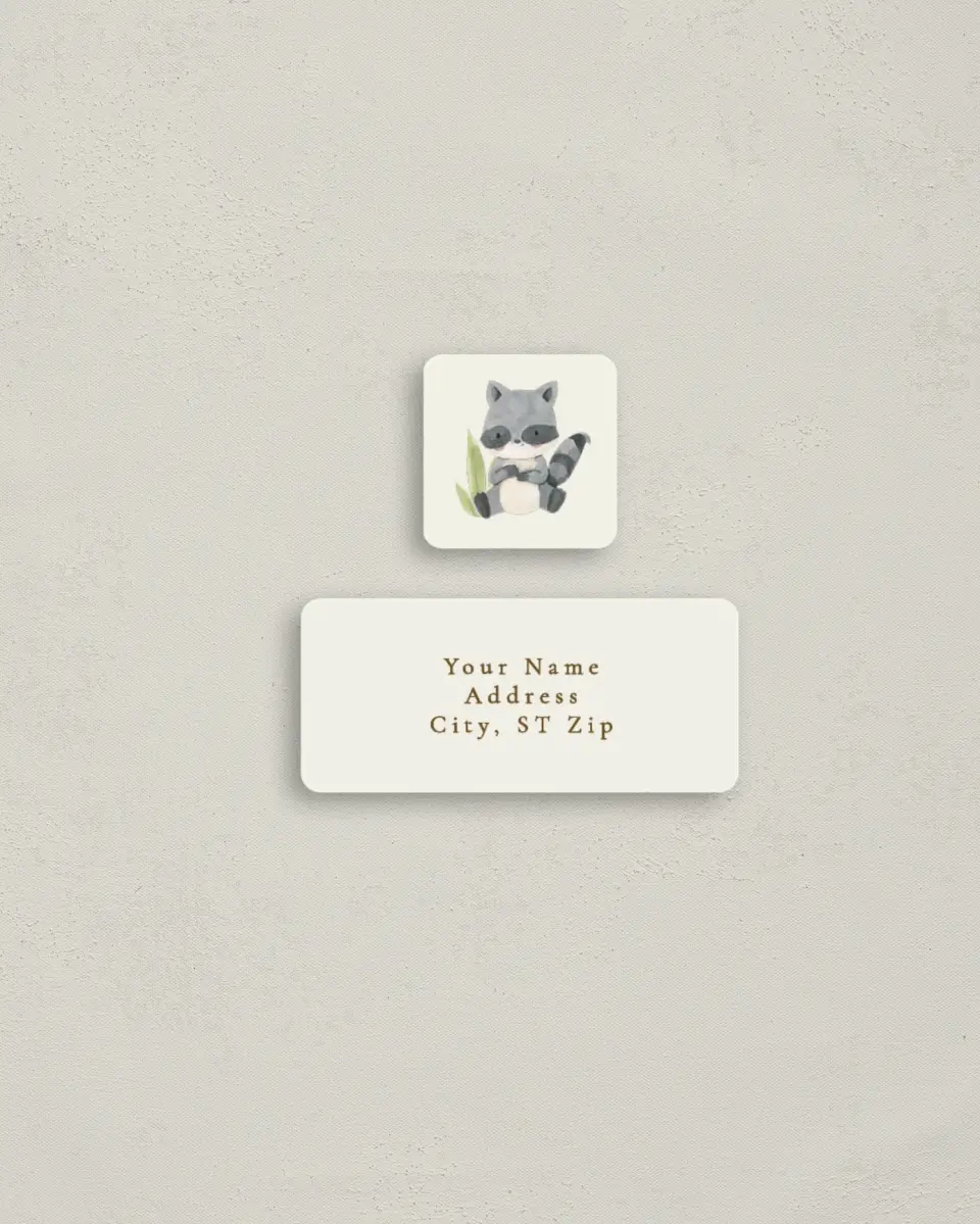 This is a 2¼" x 1" Labels; 1" x 1" Seals Bachelorette Party Accessorie called Forest Friends printed in full color