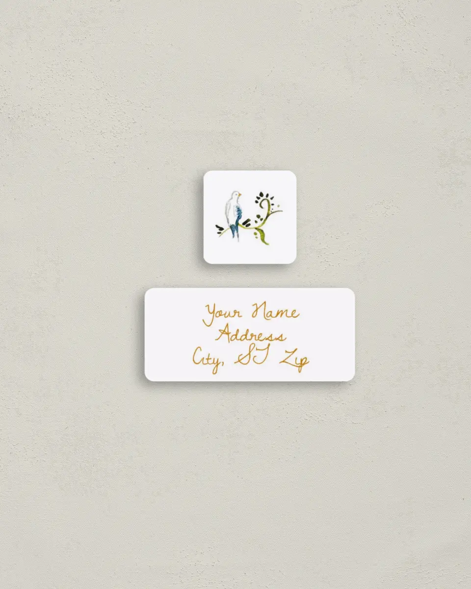 This is a 2¼" x 1" Labels; 1" x 1" Seals Bachelorette Party Accessorie called Fairy Garden printed in full color