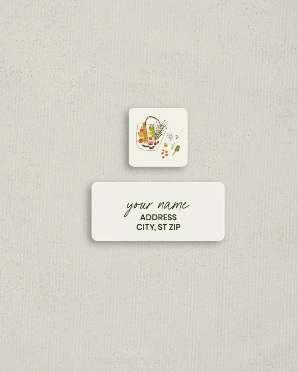 This is a 2¼" x 1" Labels; 1" x 1" Seals Bachelorette Party Accessorie called Fresh for You printed in full color