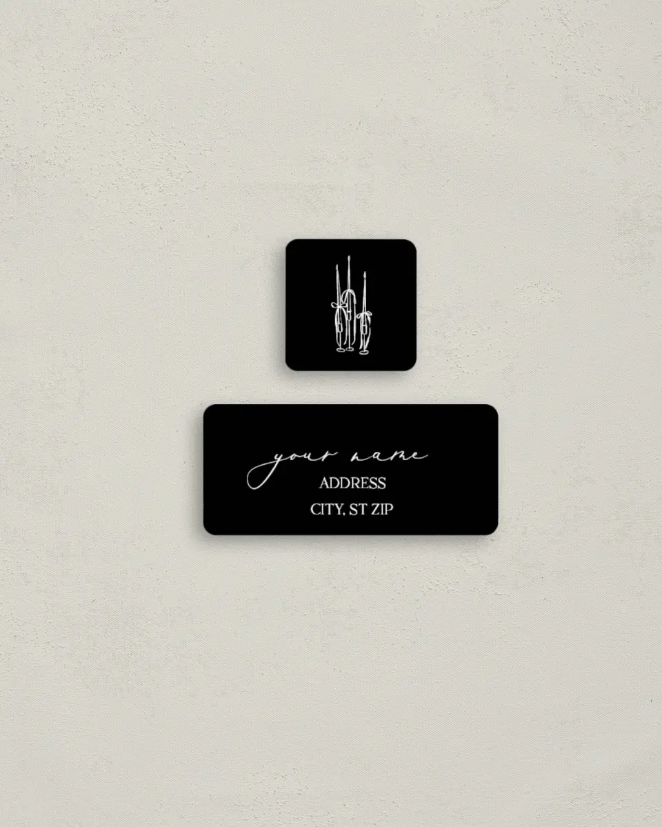 This is a 2¼" x 1" Labels; 1" x 1" Seals Bachelorette Party Accessorie called Stay a While printed in full color