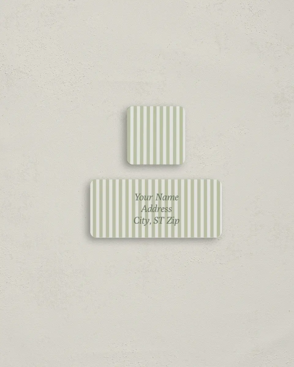 This is a 2¼" x 1" Labels; 1" x 1" Seals Return Address Label called Coquette Christmas printed in full color