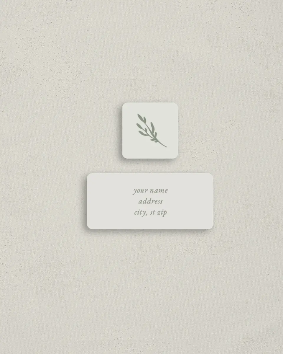 This is a 2¼" x 1" Labels; 1" x 1" Seals Return Address Label called Festive Flourish printed in full color