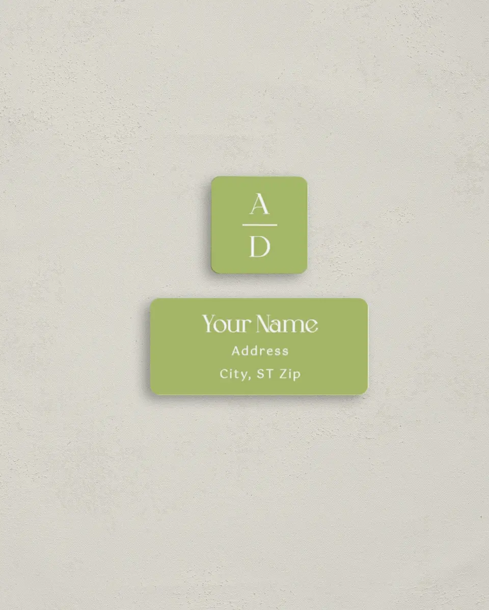 This is a 2¼" x 1" Labels; 1" x 1" Seals Return Address Label called The Abigail printed in full color