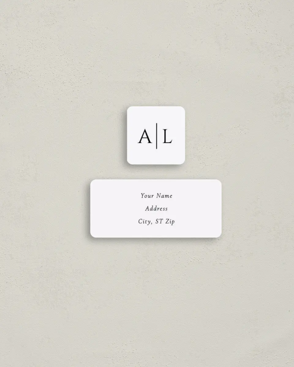 This is a 2¼" x 1" Labels; 1" x 1" Seals Return Address Label called Classic Romance printed in full color