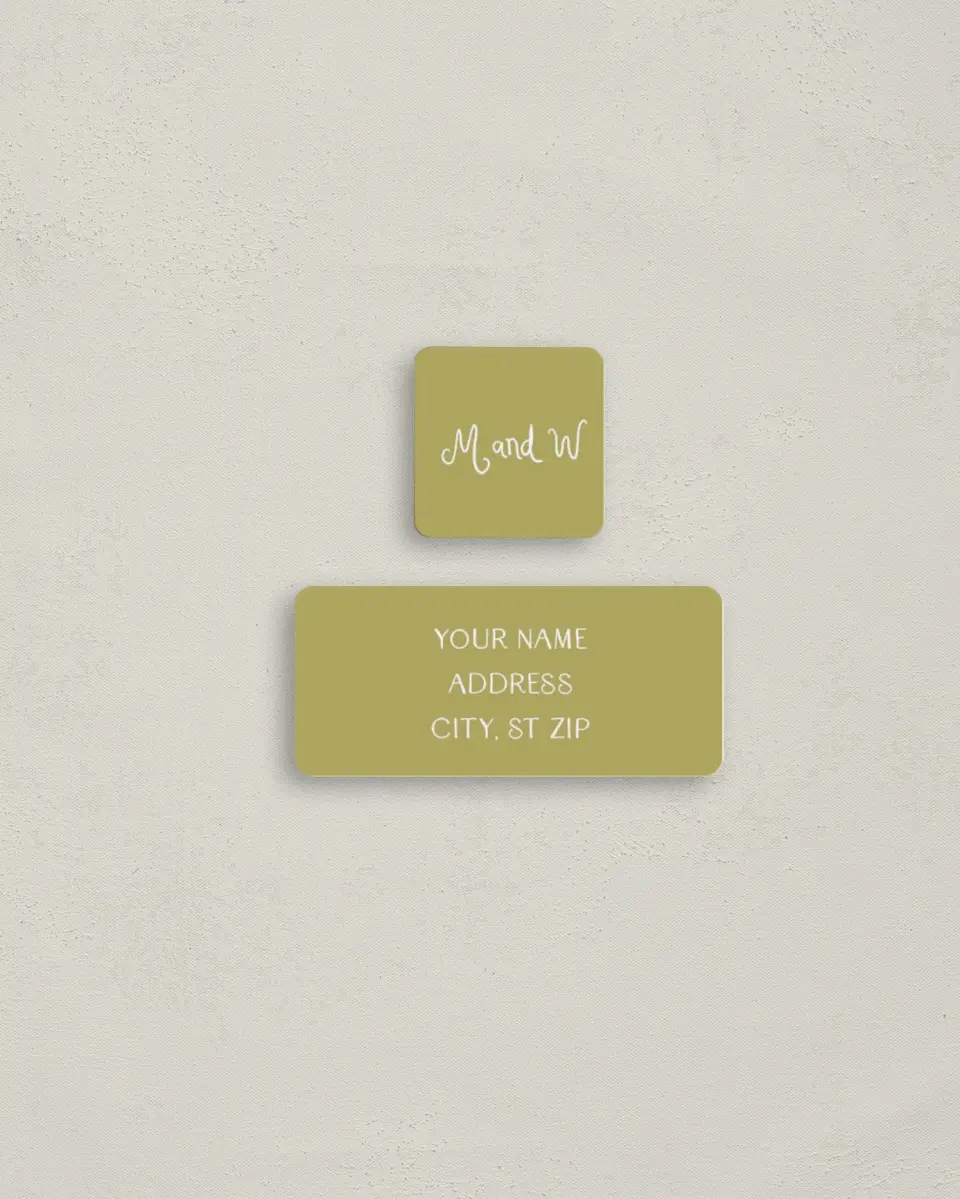 This is a 2¼" x 1" Labels; 1" x 1" Seals Return Address Label called Whimsical Garden printed in full color