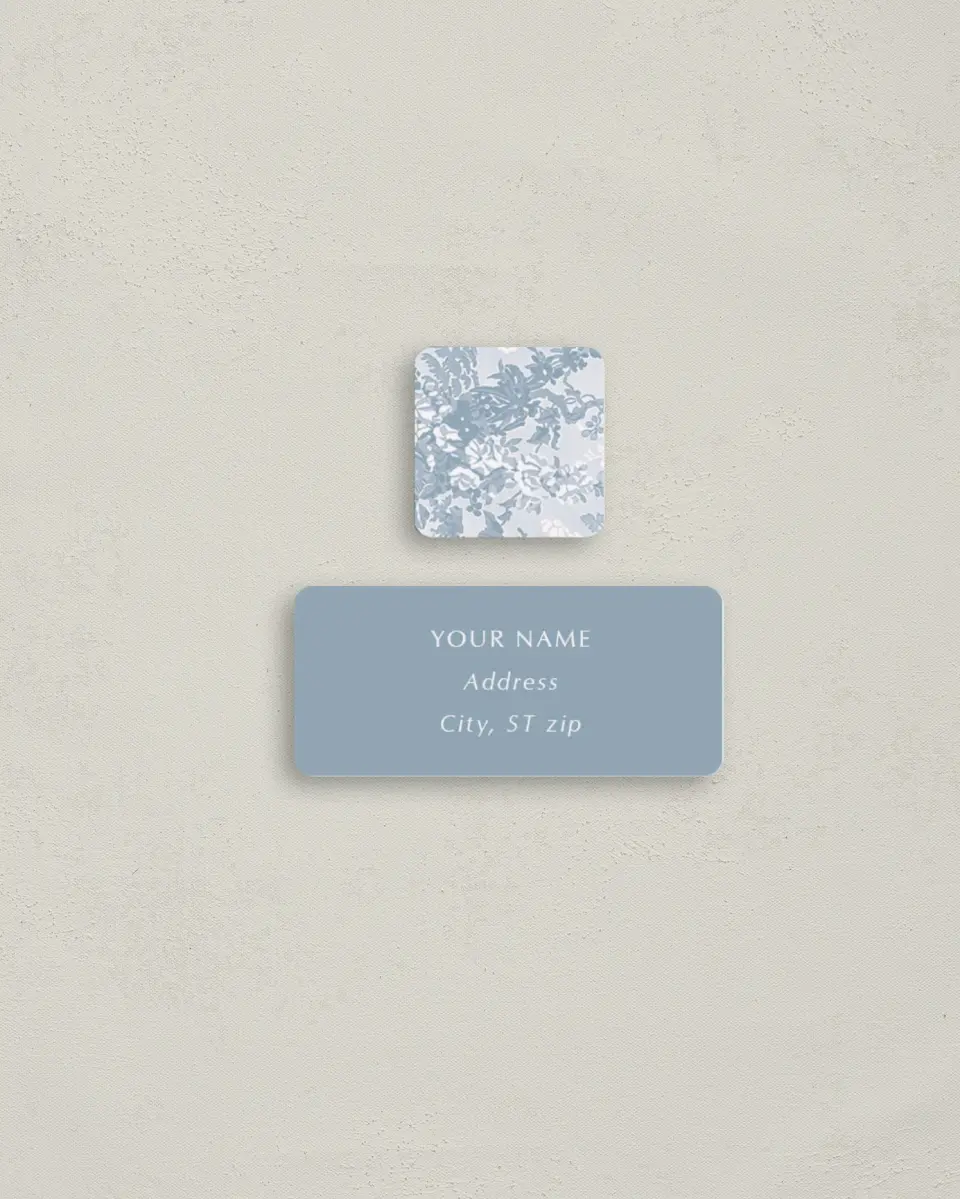 This is a 2¼" x 1" Labels; 1" x 1" Seals Return Address Label called The Victoria printed in full color