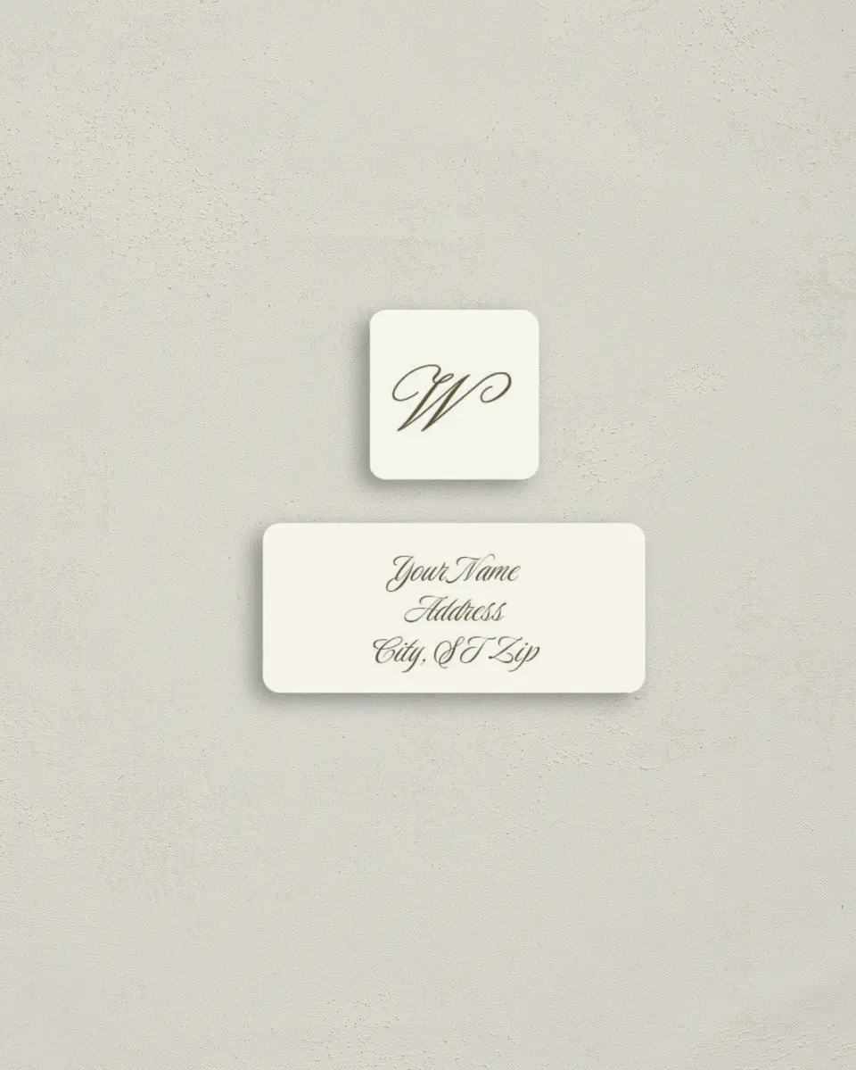 This is a 2¼" x 1" Labels; 1" x 1" Seals Return Address Label called Ever After printed in full color