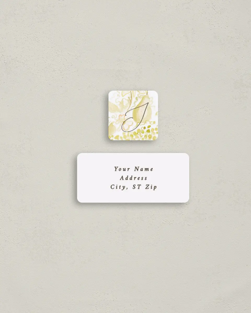 This is a 2¼" x 1" Labels; 1" x 1" Seals Return Address Label called Royal Glory printed in full color