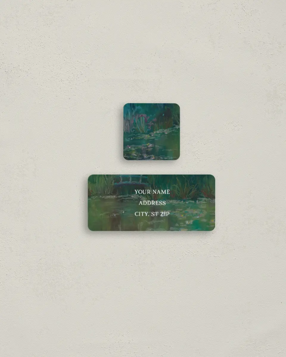 This is a 2¼" x 1" Labels; 1" x 1" Seals Return Address Label called Bridge To Love printed in full color
