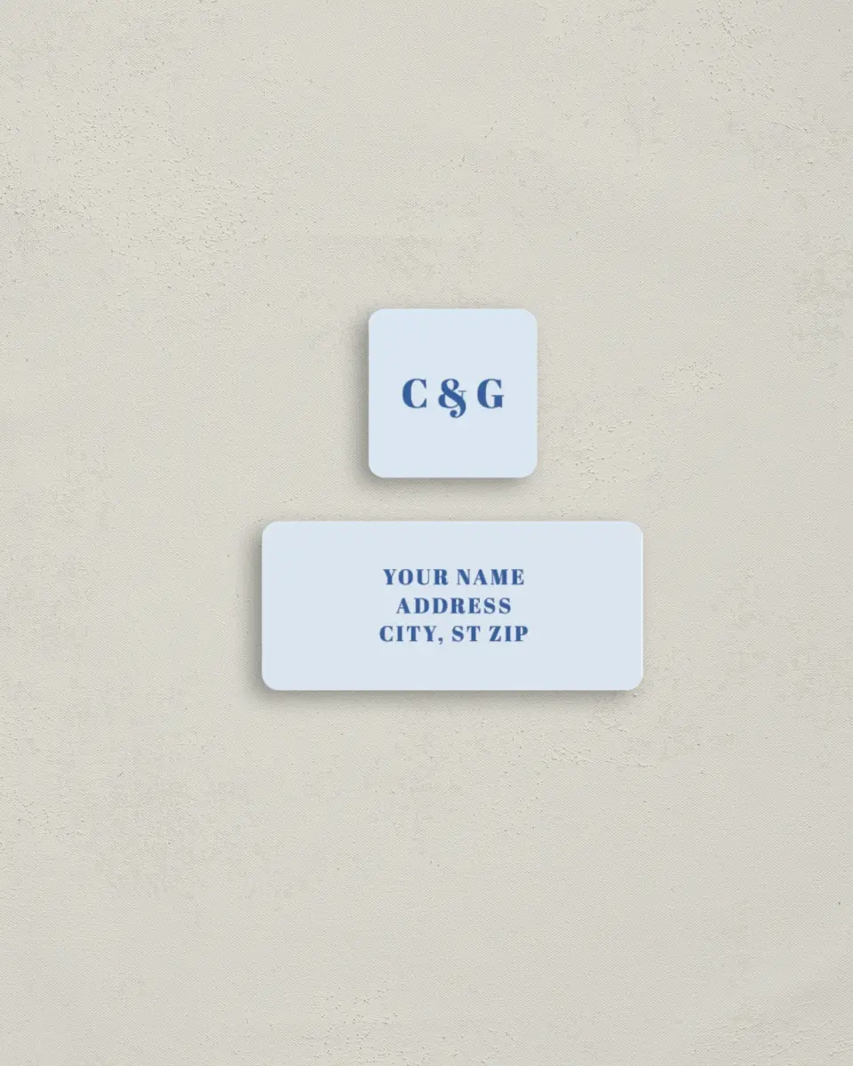 This is a 2¼" x 1" Labels; 1" x 1" Seals Return Address Label called Forever and Ever printed in full color