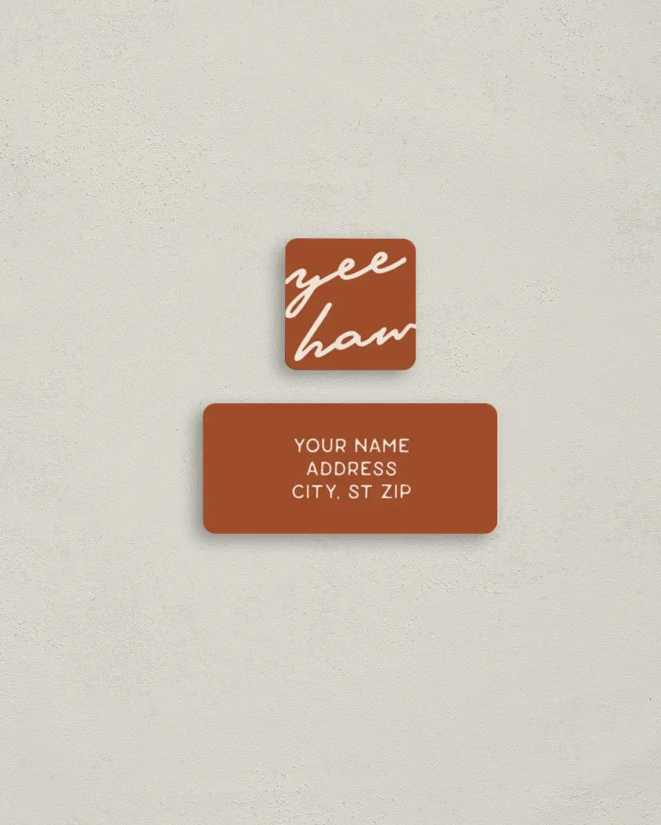 This is a 2¼" x 1" Labels; 1" x 1" Seals Return Address Label called Wild at Heart printed in full color