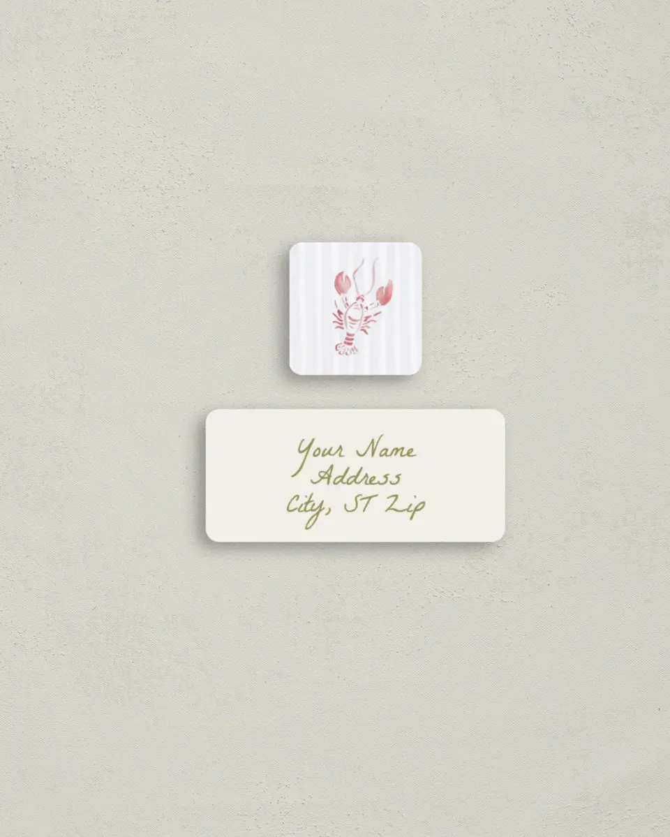 This is a 2¼" x 1" Labels; 1" x 1" Seals Return Address Label called Positano Daydream printed in full color