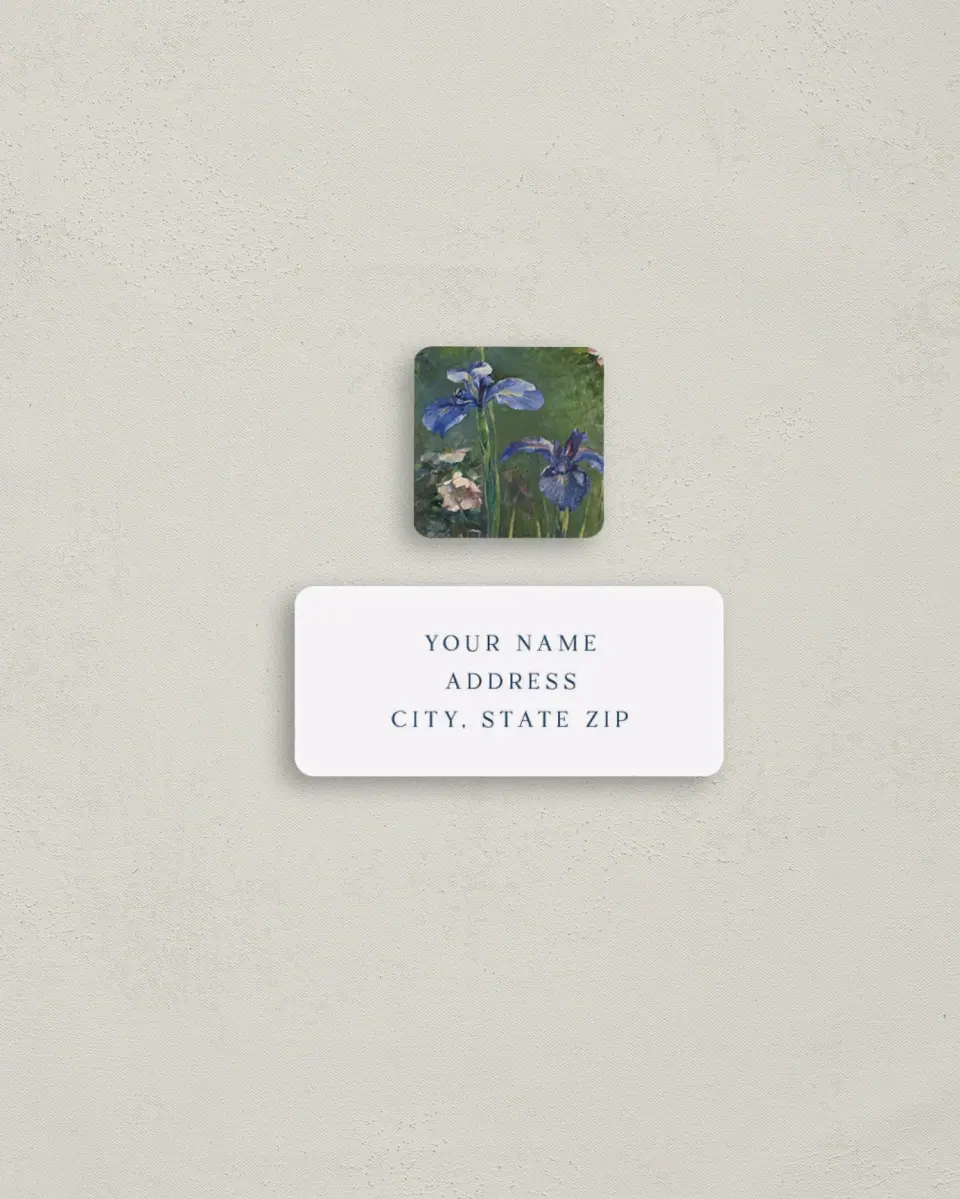This is a 2¼" x 1" Labels; 1" x 1" Seals Return Address Label called The Addison printed in full color