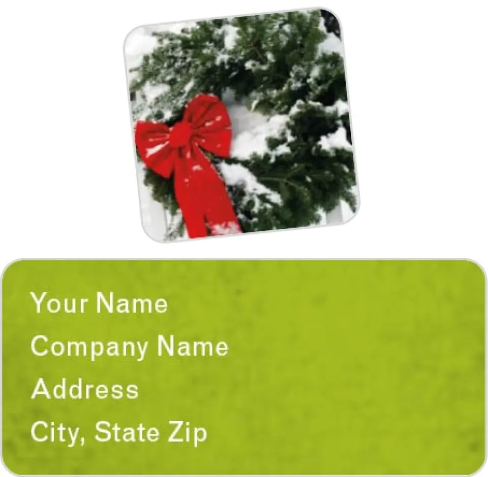 This is a 2¼" x 1" Labels; 1" x 1" Seals Return Address Label called Seasons printed in full color