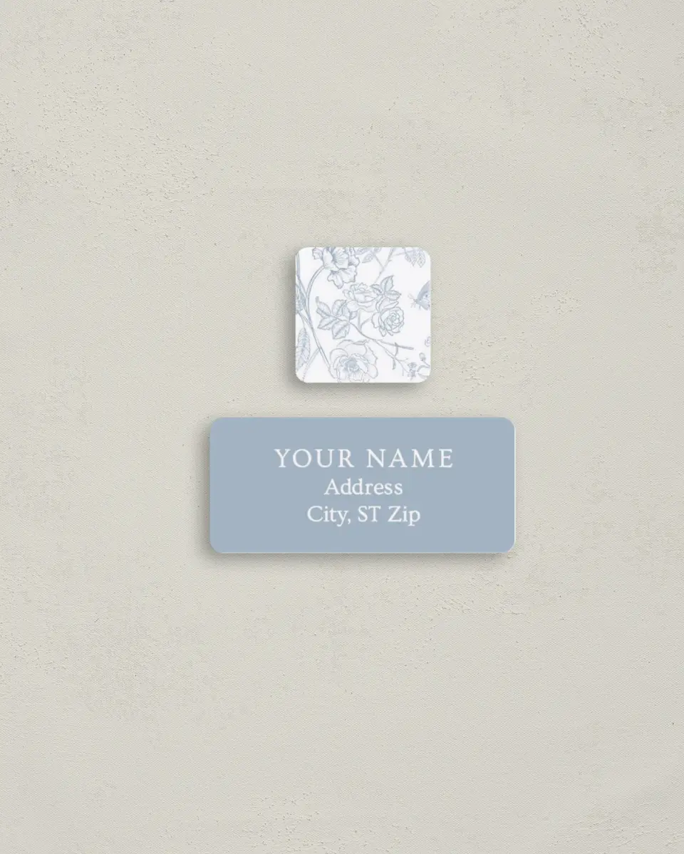 This is a 2¼" x 1" Labels; 1" x 1" Seals Bachelorette Party Accessorie called Something Blue printed in full color