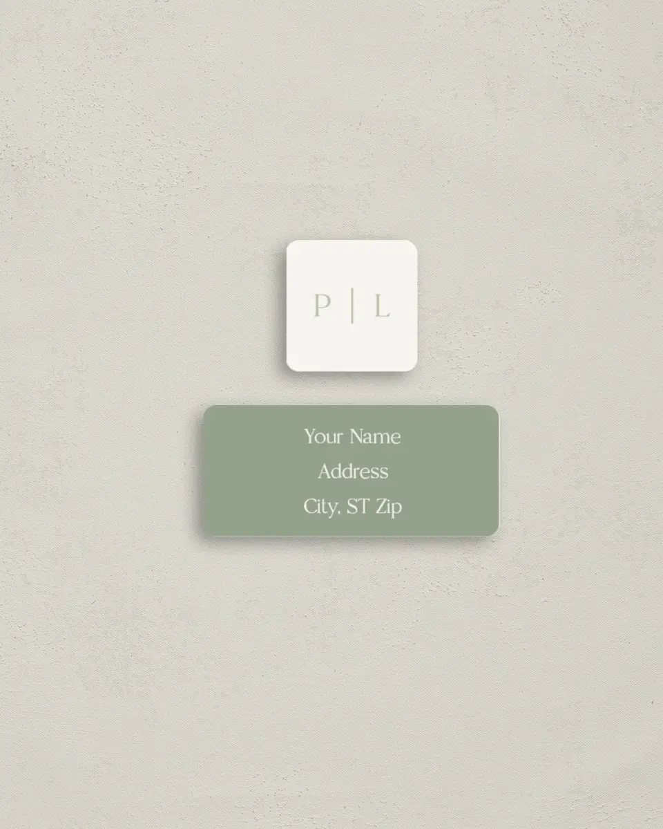 This is a 2¼" x 1" Labels; 1" x 1" Seals Return Address Label called The Penelope printed in full color