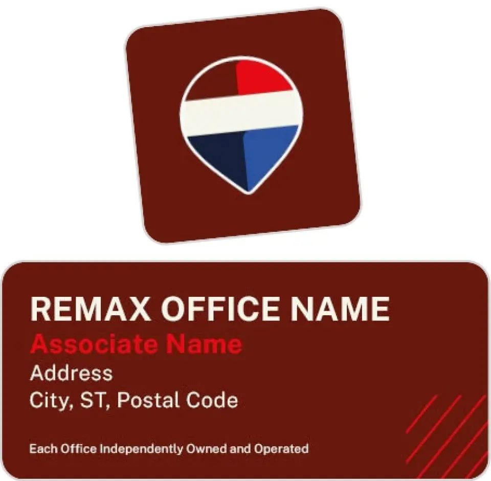 This is a 2¼" x 1" Labels; 1" x 1" Seals REMAX Labels & Seal called REMAX Modern Edge printed in full color