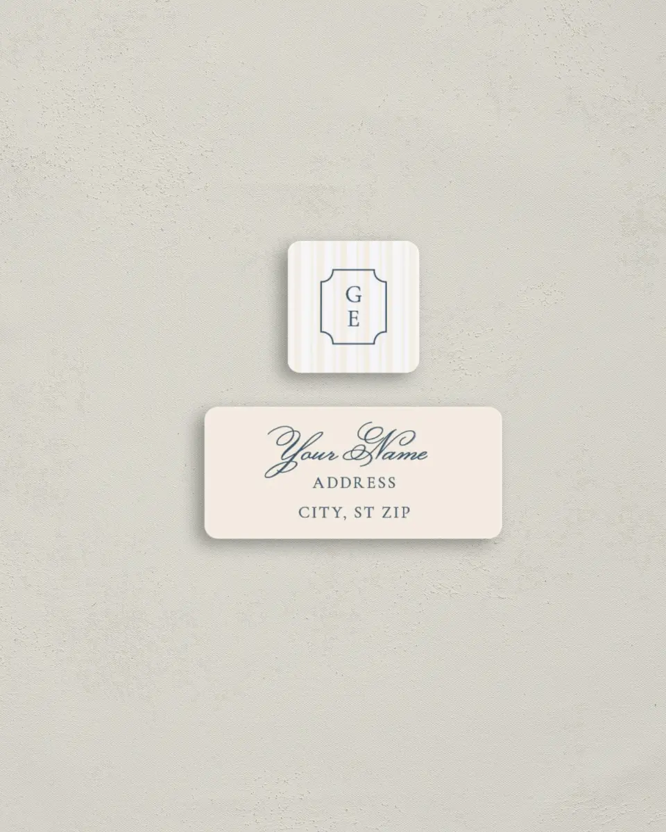 This is a 2¼" x 1" Labels; 1" x 1" Seals Return Address Label called The Georgia printed in full color