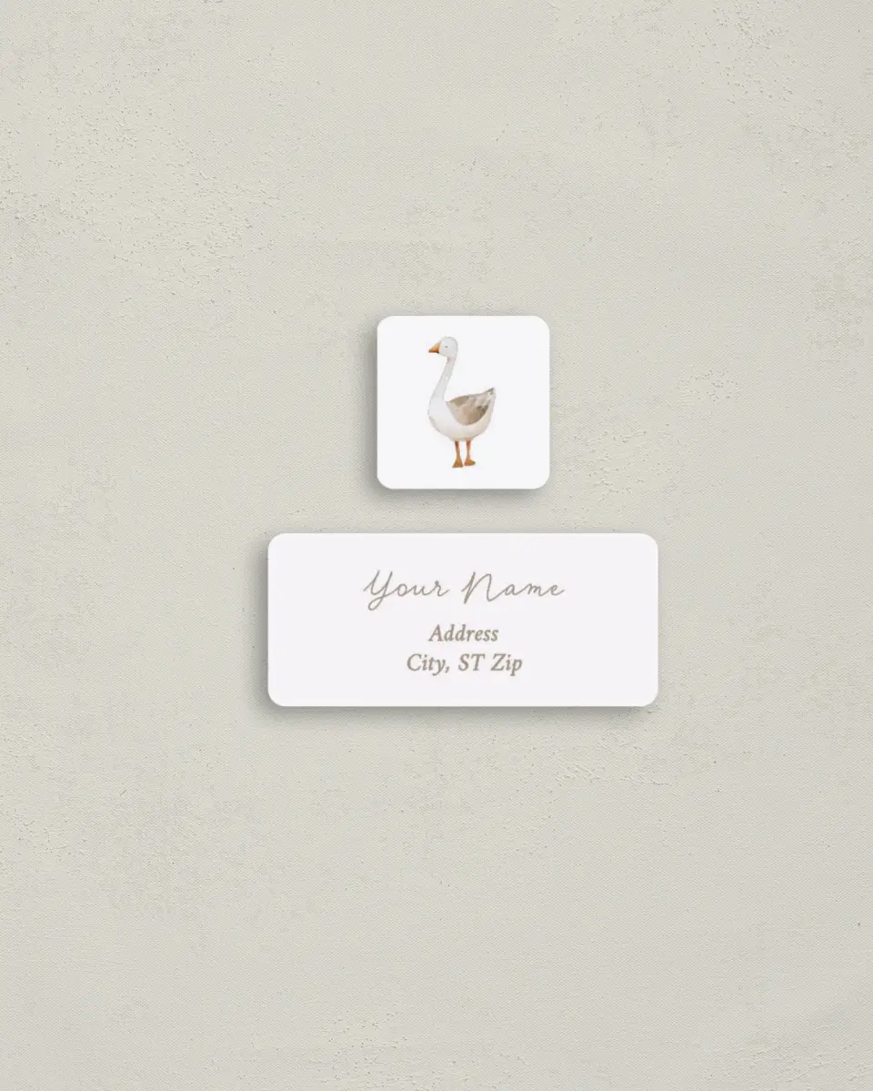 This is a 2¼" x 1" Labels; 1" x 1" Seals Bachelorette Party Accessorie called Mother Goose printed in full color