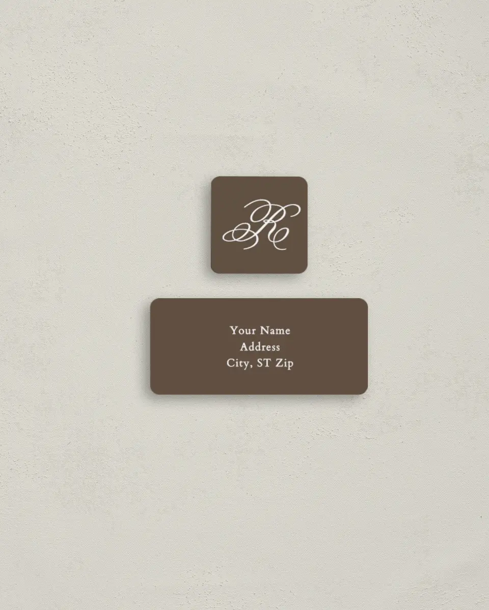 This is a 2¼" x 1" Labels; 1" x 1" Seals Return Address Label called Holloway printed in full color