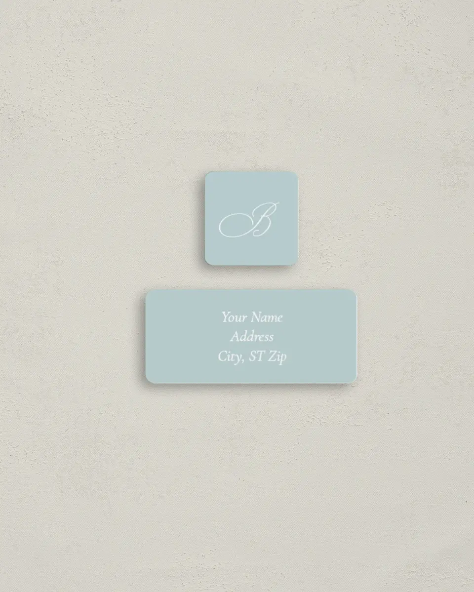This is a 2¼" x 1" Labels; 1" x 1" Seals Return Address Label called Kensington printed in full color