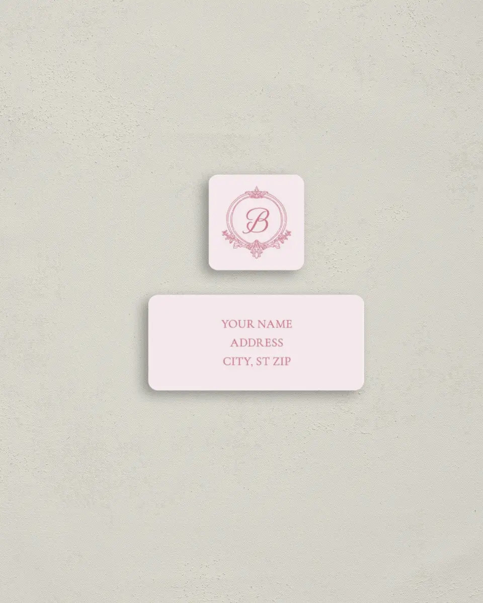 This is a 2¼" x 1" Labels; 1" x 1" Seals Return Address Label called Nantucket printed in full color