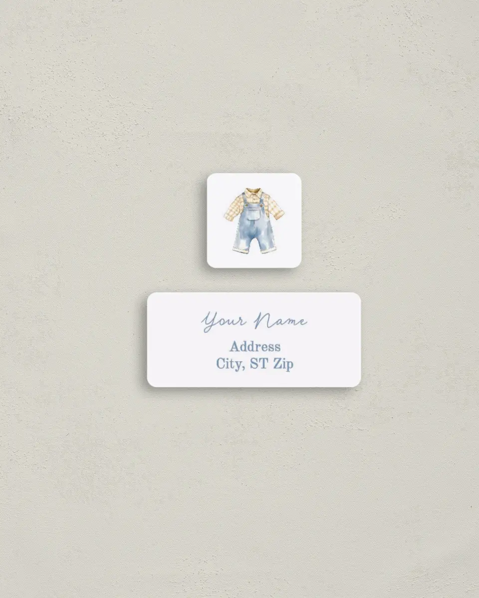 This is a 2¼" x 1" Labels; 1" x 1" Seals Bachelorette Party Accessorie called Country Clothesline printed in full color