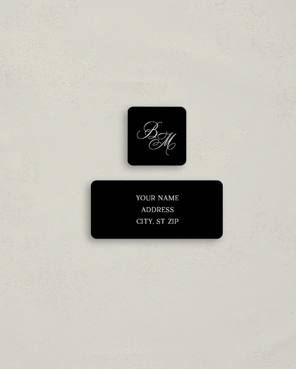 This is a 2¼" x 1" Labels; 1" x 1" Seals Return Address Label called Greenwich printed in full color