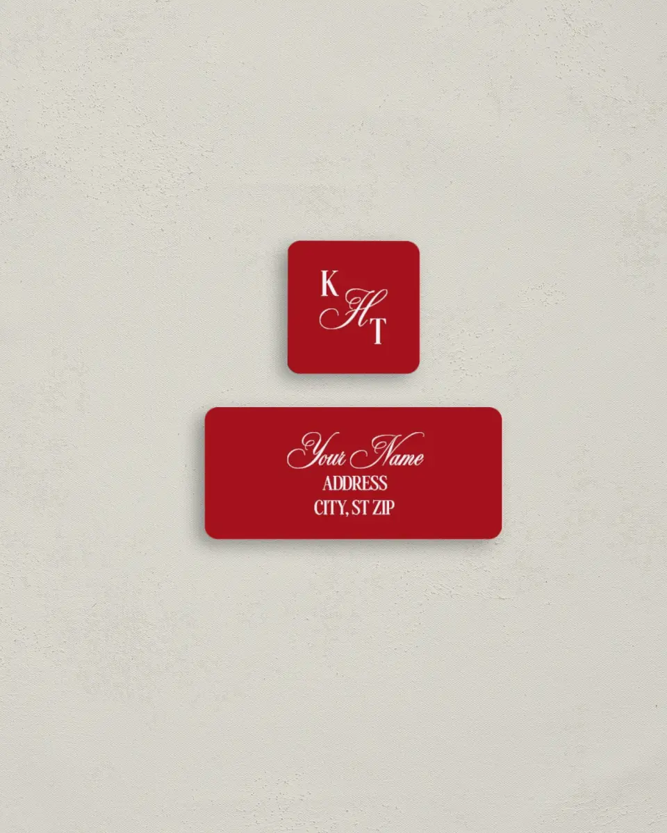 This is a 2¼" x 1" Labels; 1" x 1" Seals Return Address Label called Montecito printed in full color