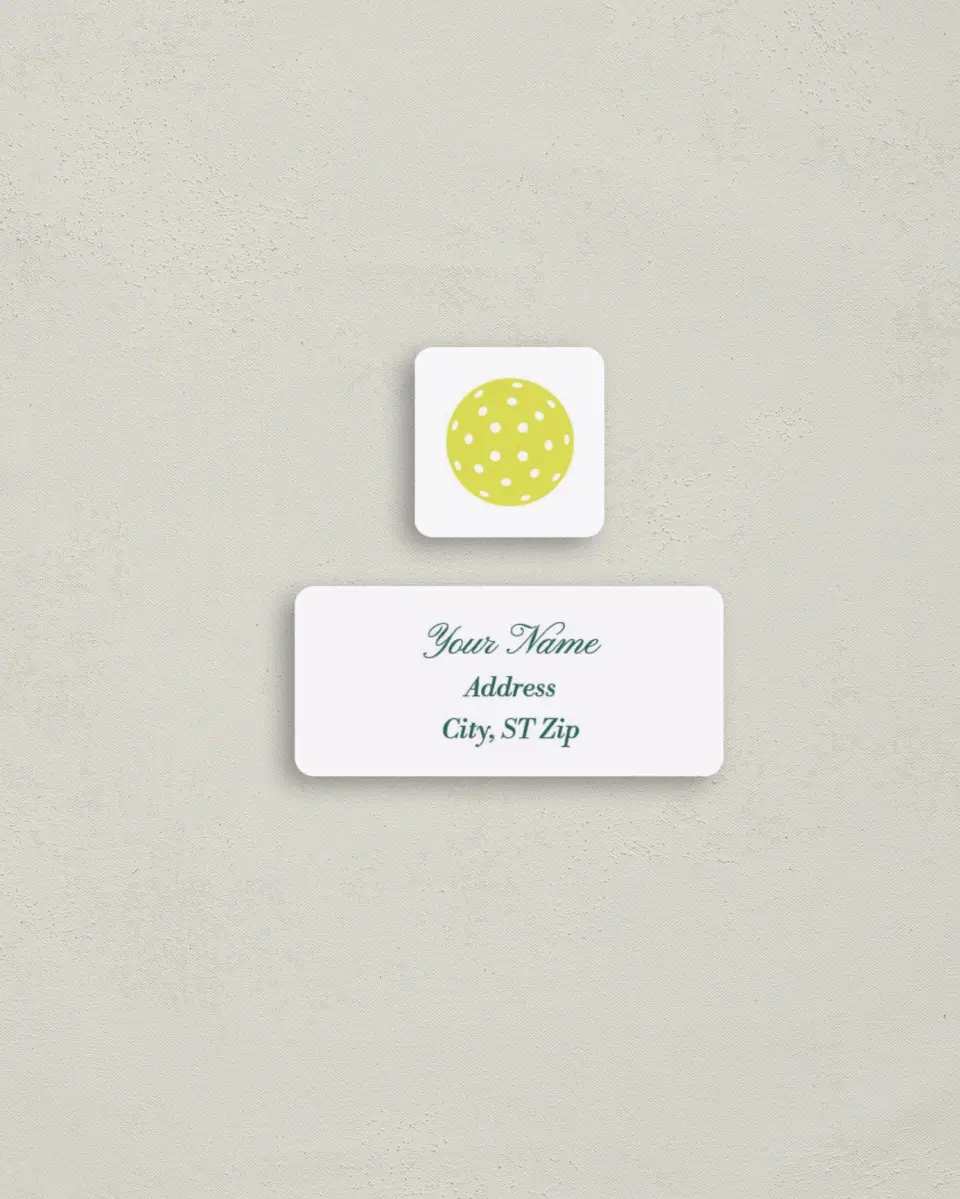 This is a 2¼" x 1" Labels; 1" x 1" Seals Return Address Label called Serving Up Forever printed in full color