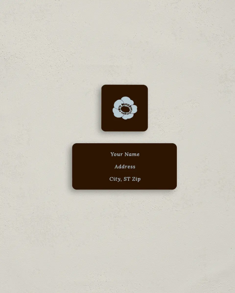 This is a 2¼" x 1" Labels; 1" x 1" Seals Return Address Label called Montauk printed in full color