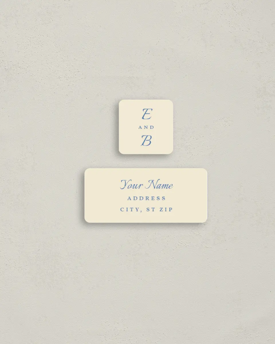 This is a 2¼" x 1" Labels; 1" x 1" Seals Return Address Label called Cambridge printed in full color