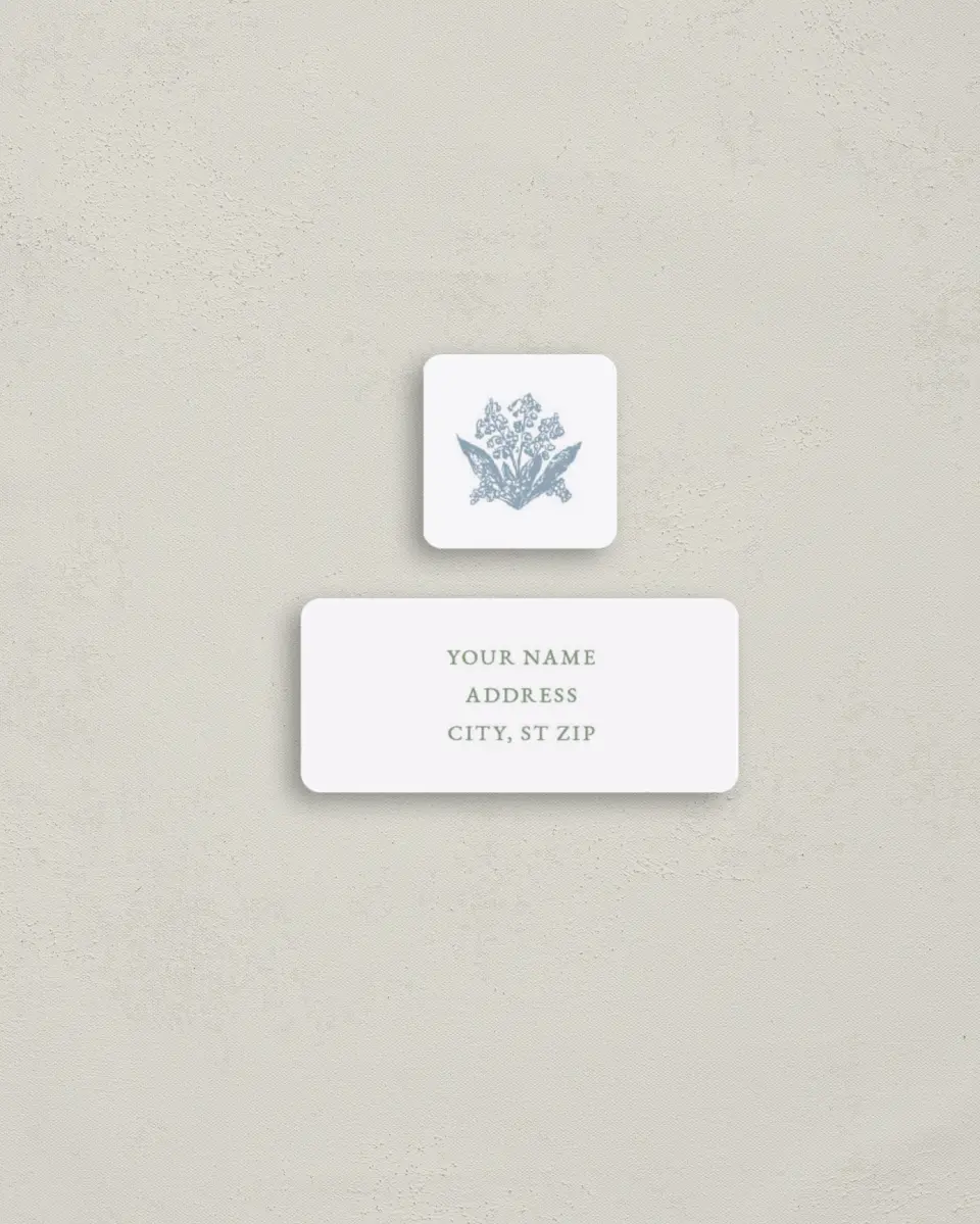 This is a 2¼" x 1" Labels; 1" x 1" Seals Return Address Label called Watch Hill printed in full color