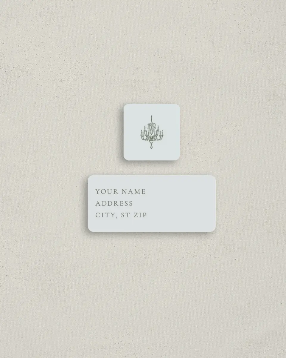 This is a 2¼" x 1" Labels; 1" x 1" Seals Return Address Label called Foxfire printed in full color
